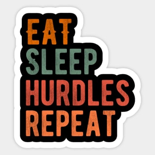 Eat Sleep Hurdles Repeat Sticker